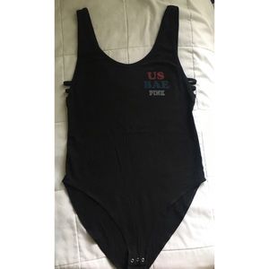 PINK Black Bodysuit
